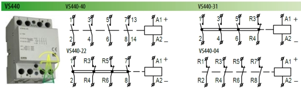 Контактор модульный VS440-40 230V AC/DC VS440-40 230V AC/DC